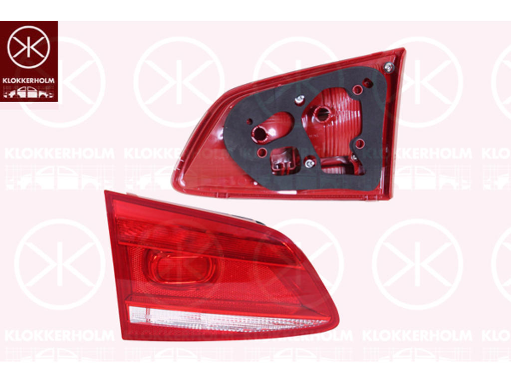 Tail Light Assembly, without bulb holder, Left, Inner Section