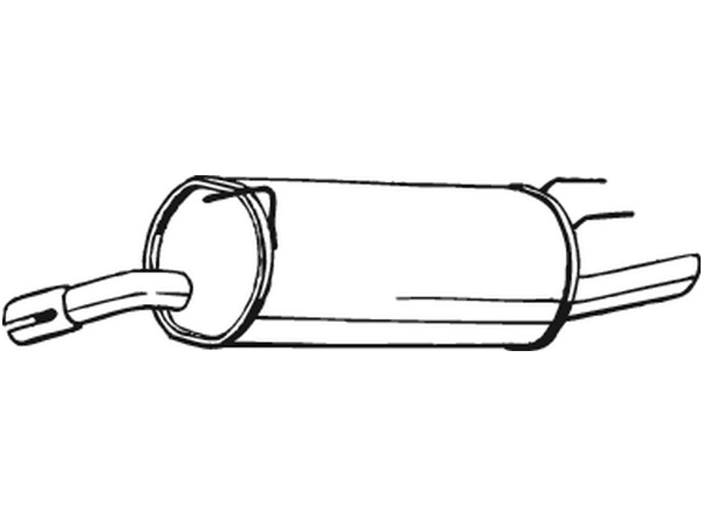Rear Muffler, See accessories list for additionally required parts:  