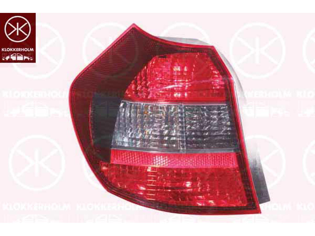 Baglygte, uden lampeholder, venstre, Blinkfarve: røggrå