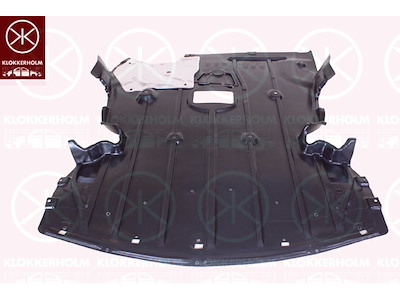 Motorkåpa, Fram, bakdel, Material: Aluminium/plast