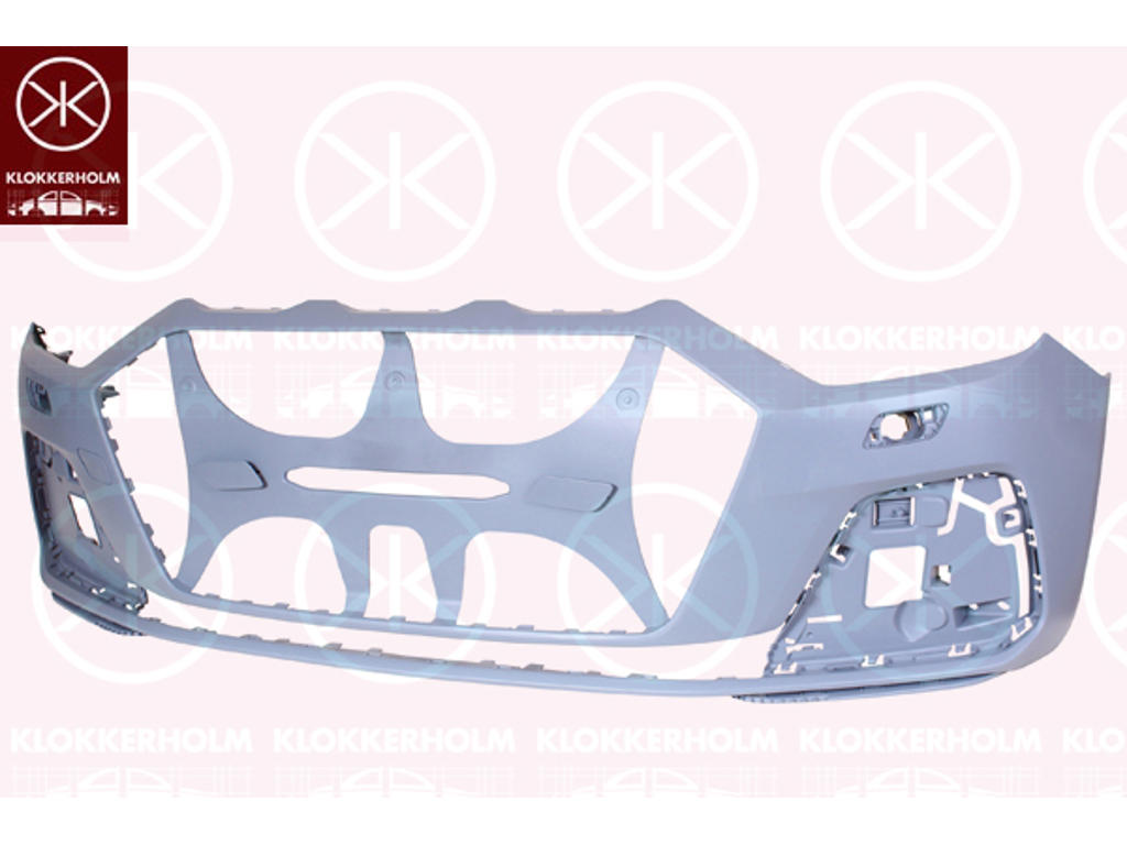 Bumper, w/primer, Front, with hole(s) for washer nozzle