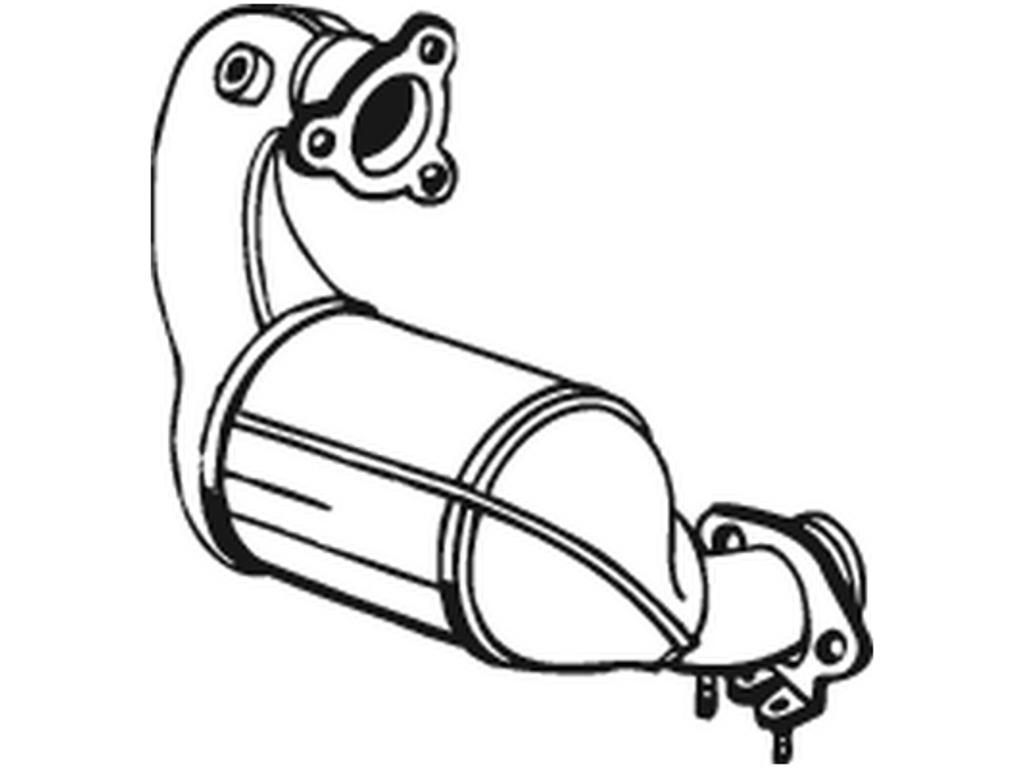Catalytic Converter, with mounting parts, Euro 4
