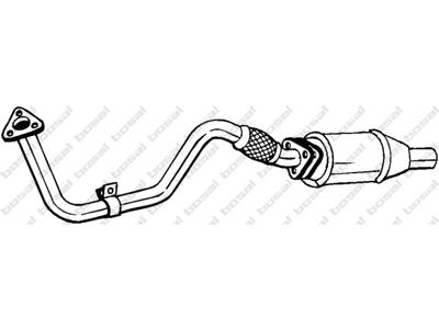 Catalytic Converter, with mounting parts, Emission Standard: Euro 1, Emission Standard: Euro 2