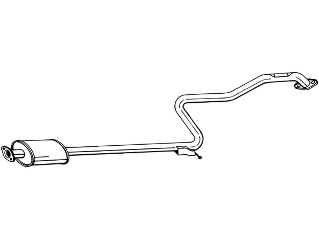 Centre Muffler, See accessories list for additionally required parts:  