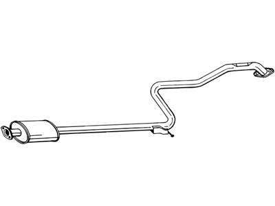 Centre Muffler, See accessories list for additionally required parts:  