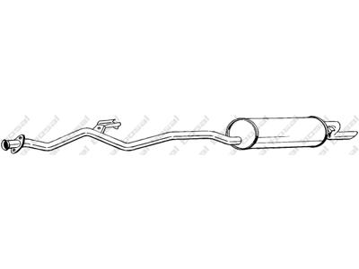 Rear Muffler, See accessories list for additionally required parts:  