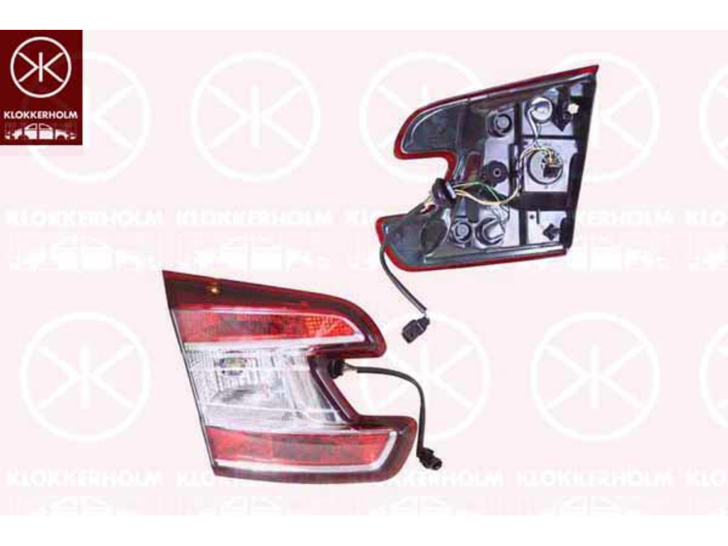 Kombinationsbackljus, med lamphållare, Vänster, innerdel, Valeo