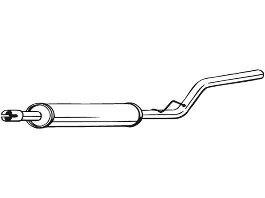 Centre Muffler, See accessories list for additionally required parts:  