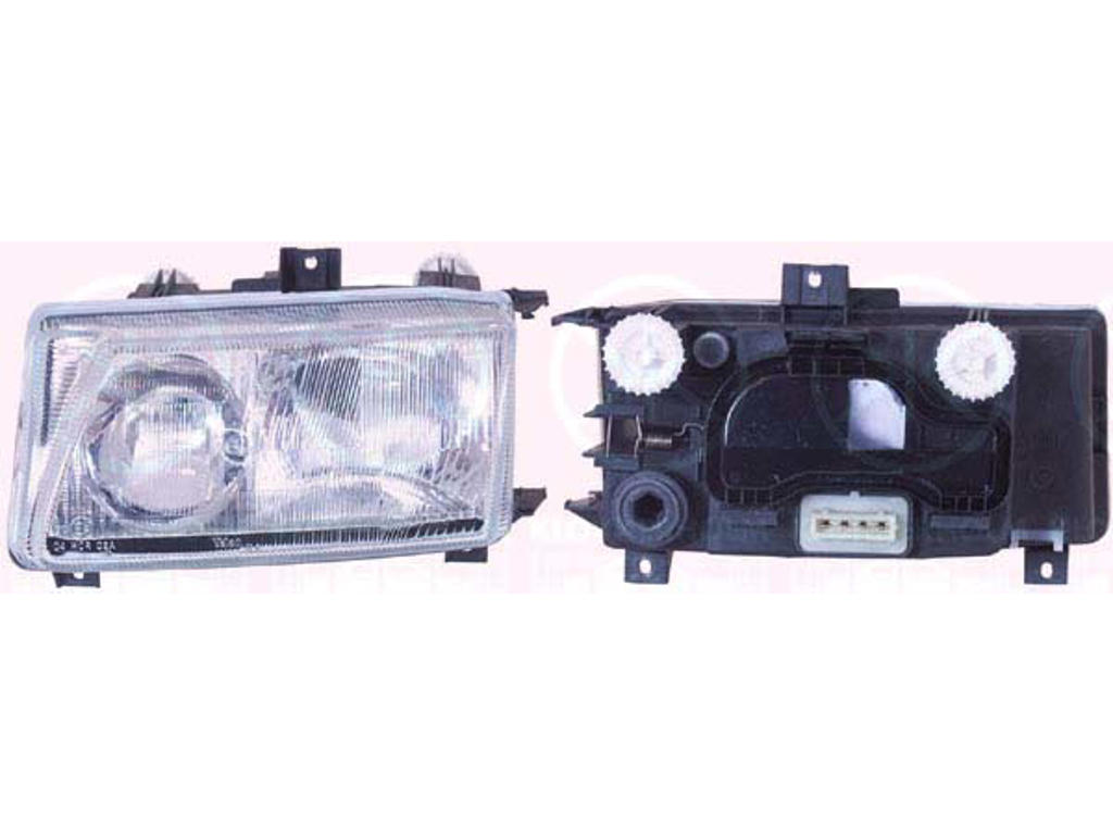 Headlight, H1/H1, for vehicles with headlight levelling, for vehicles without headlight levelling, Valeo, Right, Illuminance [lx]: 20