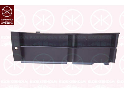 Ventilationsgaller, stötfångare, svart, till höger fram, ytterdel