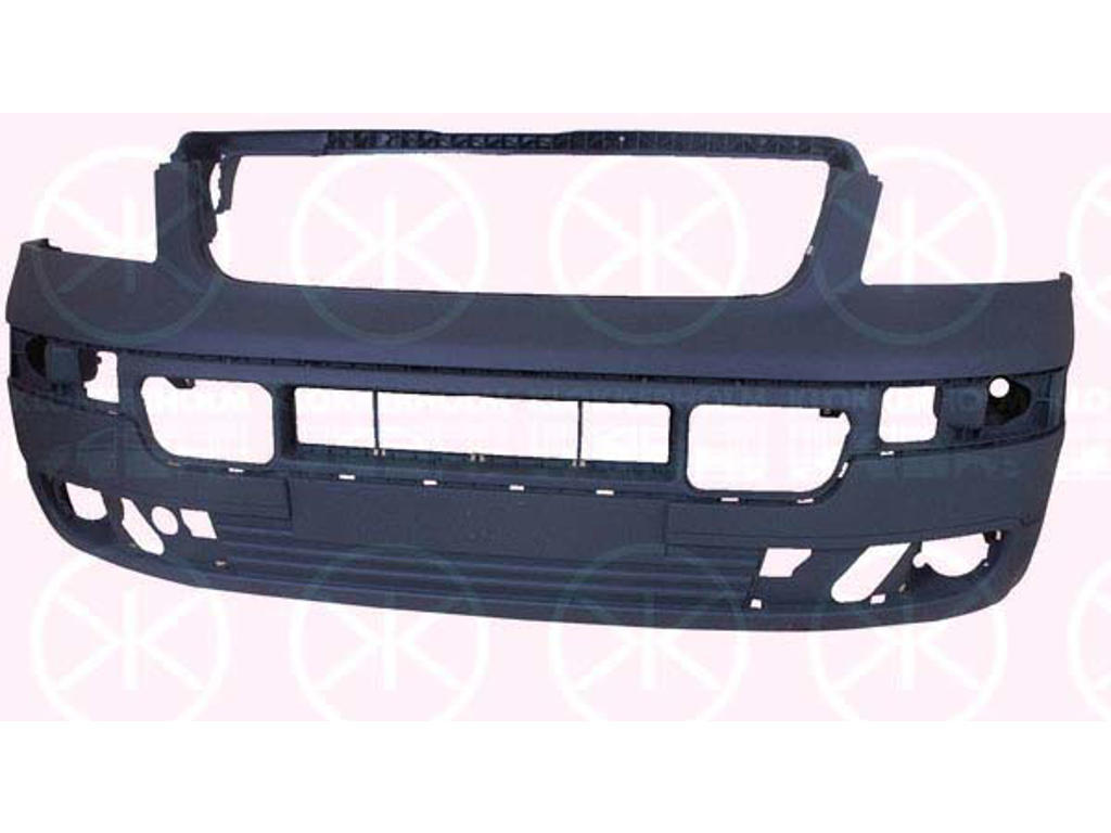 Bumper, Front, Grained, dark grey, with hole(s) for fog lights