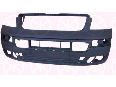 Bumper, Front, Grained, dark grey, with hole(s) for fog lights