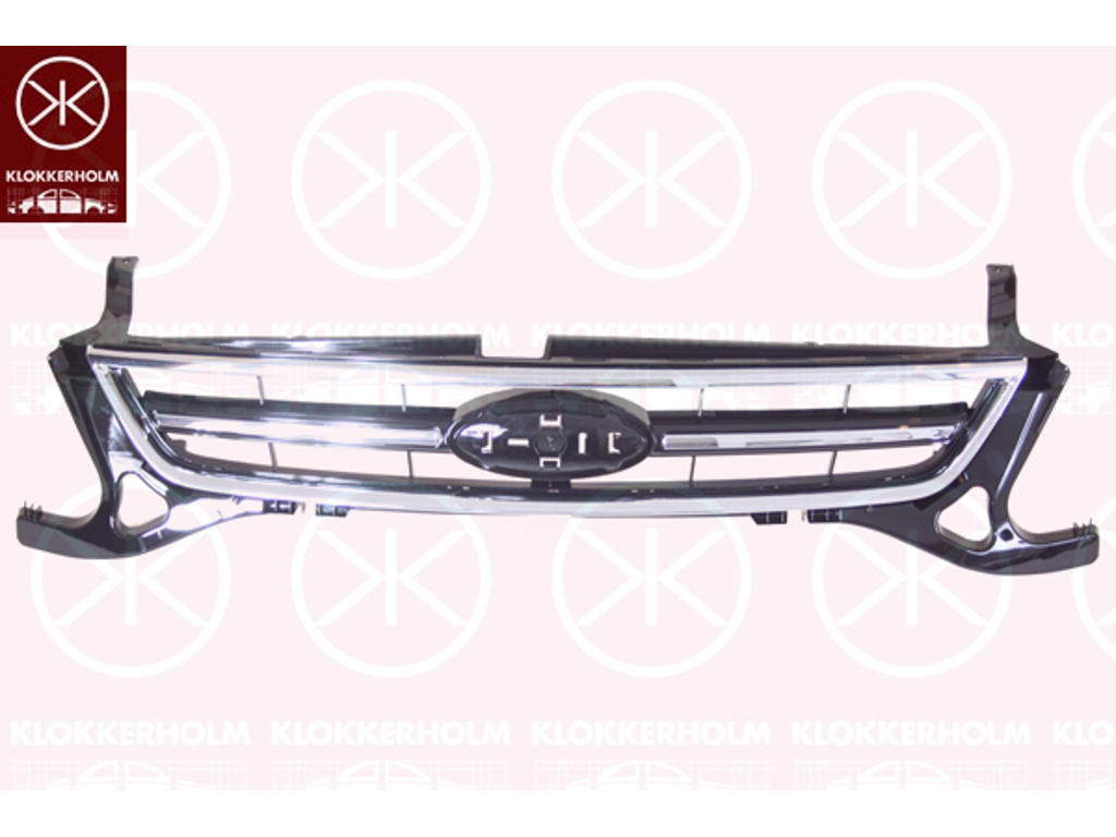 Radiator Grille, for vehicles without top speed regulation, chrome/black