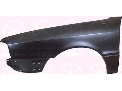 Wing, Left Front, without hole for direction indicator, Zinc-coated