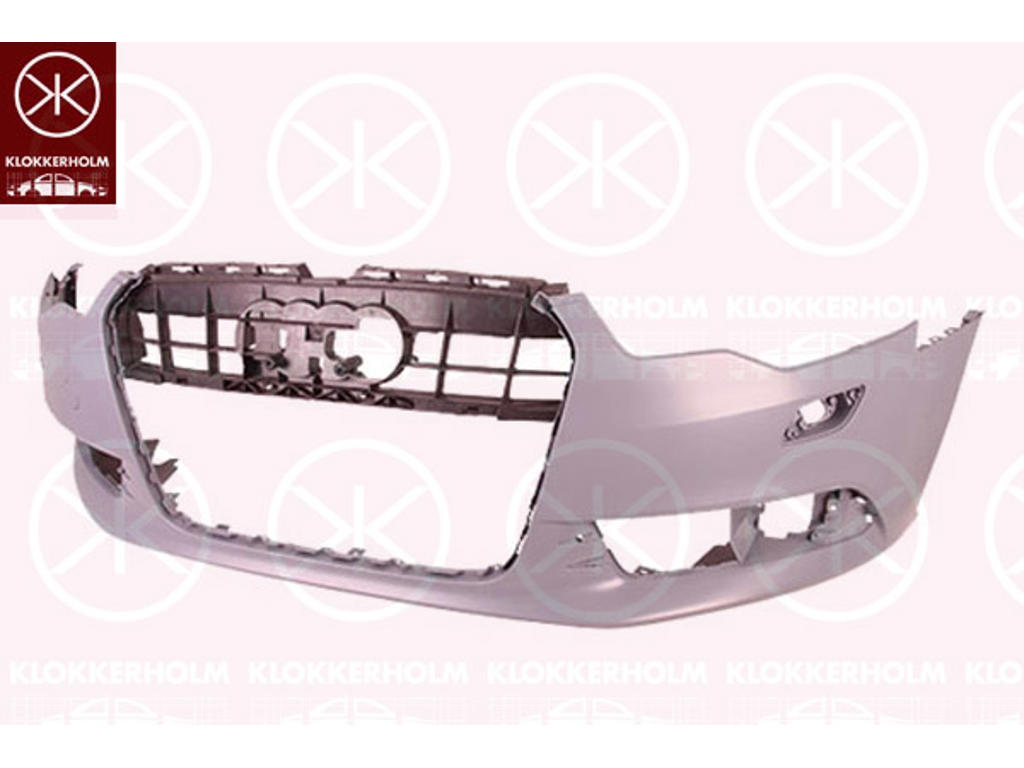 Bumper, Front, with hole(s) for washer nozzle, not for vehicle equipment line/variant: S-LINE, w/primer