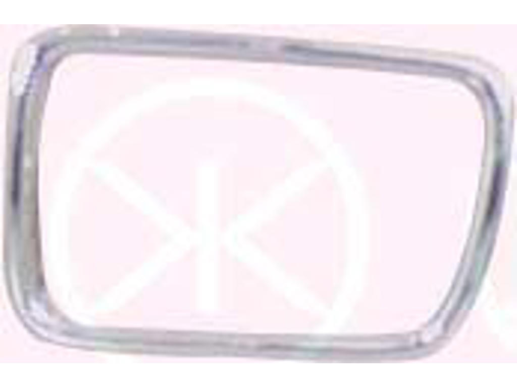 Frame, radiator grille, chrome, Left