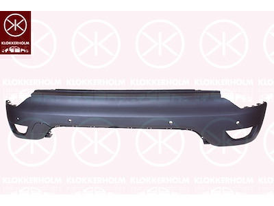 lökhárító, hátsó, sötétszürke, parkolóasszisztenshez szükséges lyukkal/lyukakkal, Furatok száma: 4, Jármufelszereltségu sorozat/változat: Facelift