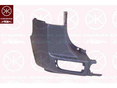 Bumper, black, Left Rear