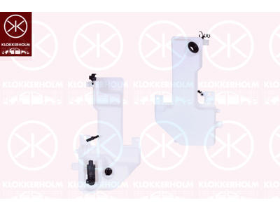 Zbiornik plynu spryskiwacza, szyba, dla pojazdów z wycieraczka tylnej szyby, z blokada fali, 2, z czujnikiem poziomu plynu spryskiwacza