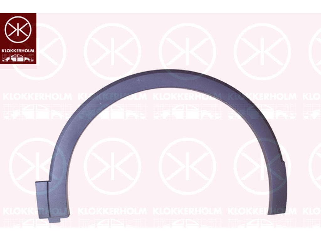 Flaring, wing, Plastic, Left Front, black
