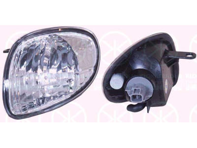 Direction Indicator, with bulb holder, white, Left Front