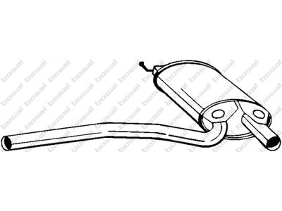 Centre Muffler, See accessories list for additionally required parts:  