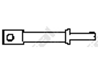 Bult, avgassystem, Gängmått: M8, Diameter (mm): 1,25, Längd [mm]: 108