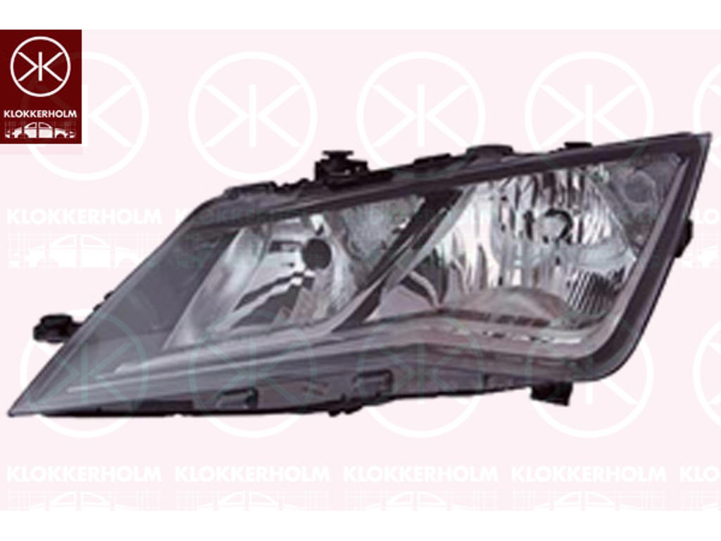 Headlight, Left, Illuminance [lx]: 17.5, H7/H7, with motor for headlamp levelling, Valeo