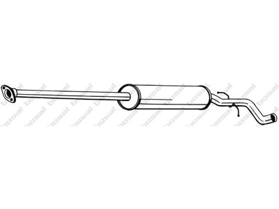 Centre Muffler, See accessories list for additionally required parts:  