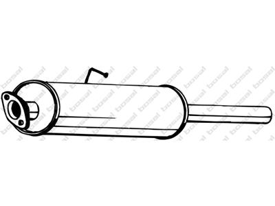 Centre Muffler, See accessories list for additionally required parts:  