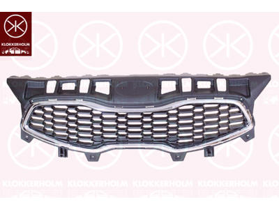 Radiator Grille, chrome/black, Front Section
