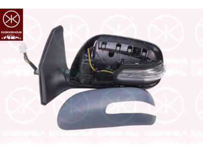 Lusterko zewnetrzne, do malowania, z kierunkowskazem, dla lusterek regulowanych elektr., niesferyczny, ogrzewany, z lewej