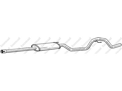 Centre Muffler, See accessories list for additionally required parts:  