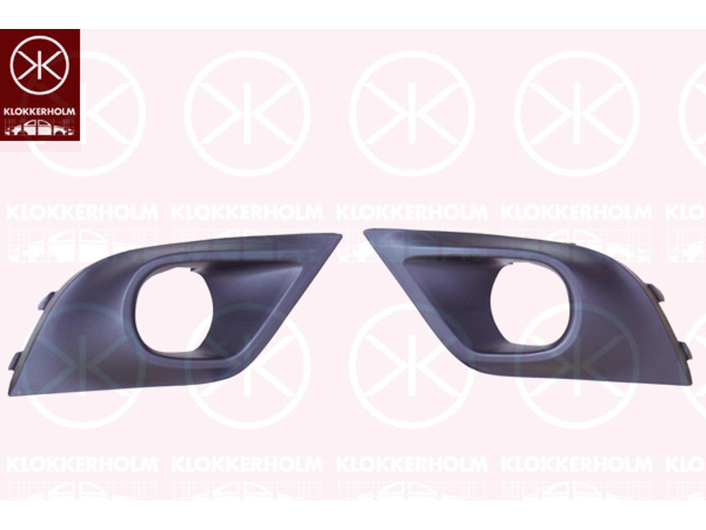 Ventilation Grilles, bumper, for vehicles with front fog light, black, Trim Level: FACELIFT, Quantity: SÆT
