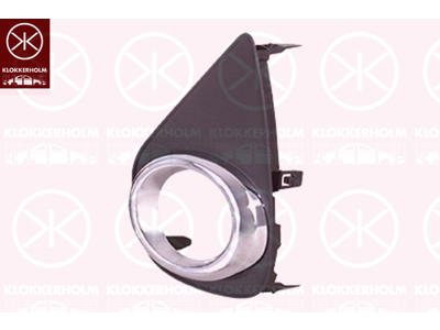 Ventilation Grille, bumper, chrome, Left Front, with hole(s) for fog lights, Colour: Mat, Vehicle Equipment Line/Variant: HYBRID