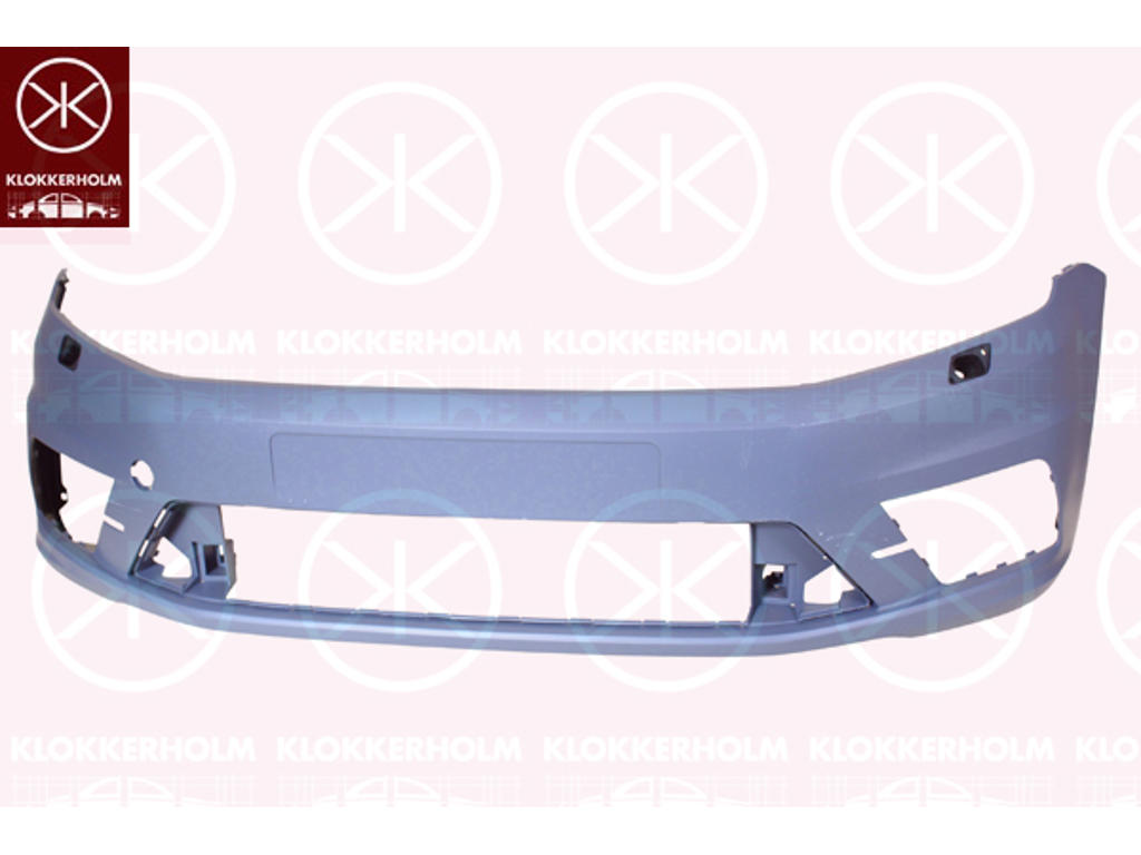 Bumper, w/primer, Front, with hole(s) for washer nozzle, Trim Level: MAXI