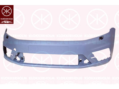 Bumper, w/primer, Front, with hole(s) for washer nozzle, Trim Level: MAXI