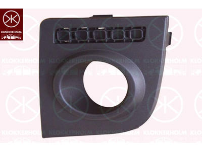 Ventilation Grille, bumper, Right Front, with hole(s) for fog lights, Outer section