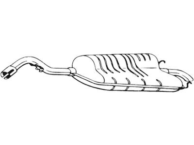 Rear Muffler, See accessories list for additionally required parts:  
