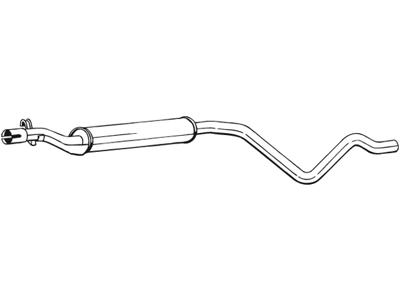 Centre Muffler, See accessories list for additionally required parts:  