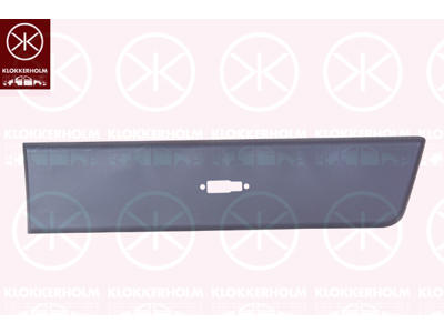 Listwa ozdobna/ochronna, blotnik, z tylu po prawej, z otworem dla lampy migacza, Rozstaw osi [mm]: 4035, Dlugosc [cm]: 80, czarny