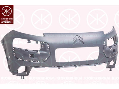 Bumper, w/primer, Front, with hole(s) for park distance control