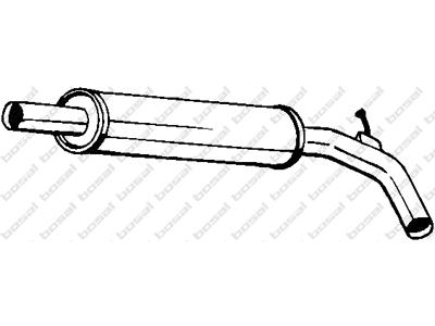 Centre Muffler, See accessories list for additionally required parts:  