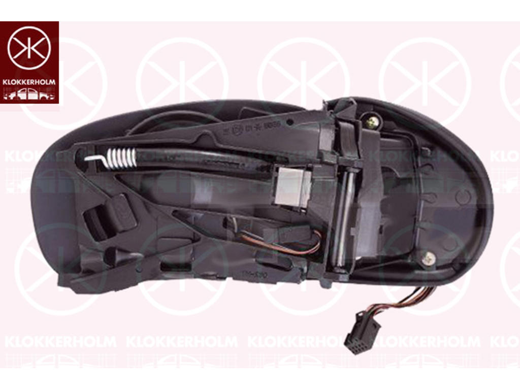 Exterior Mirror, Right, for electric mirror adjustment, Number of pins: 7, with cable, Heatable, Aspherical
