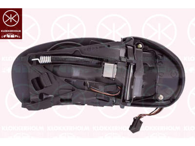 Exterior Mirror, Left, for electric mirror adjustment, Number of pins: 7, with cable, Heatable, Aspherical