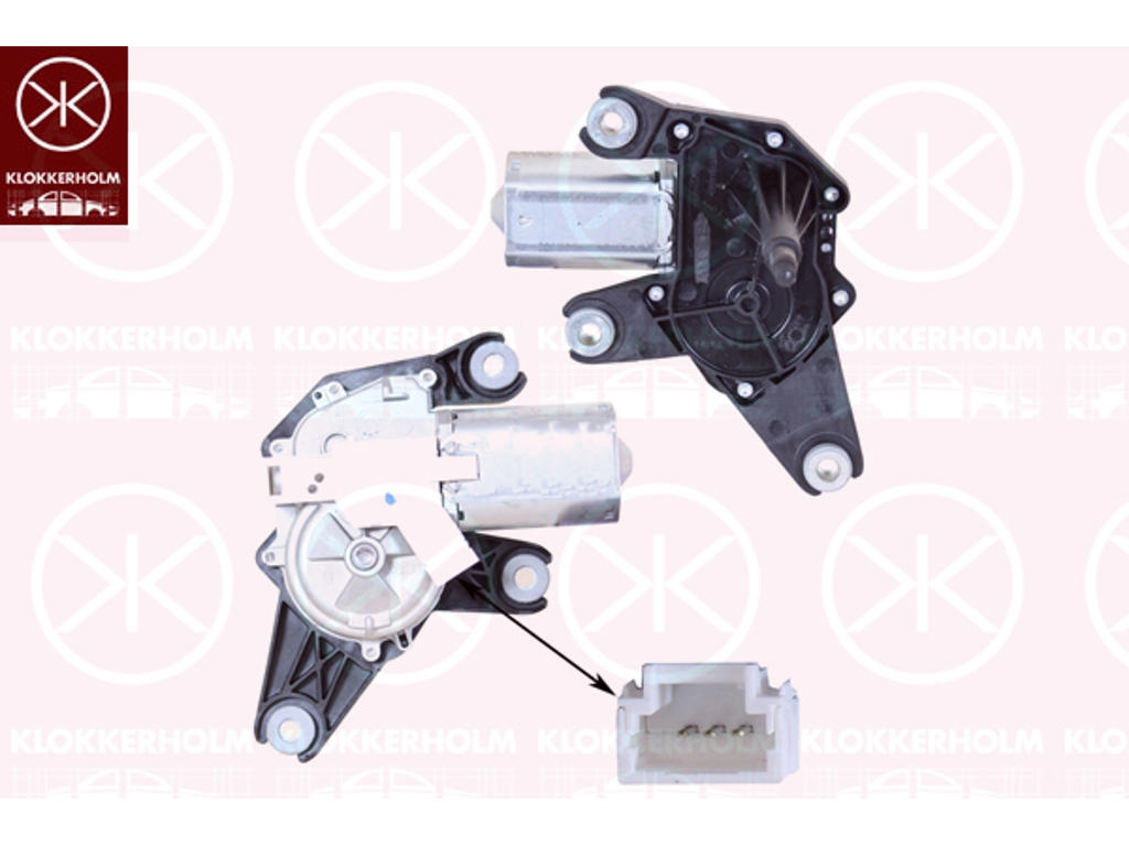 Wiper Motor, Rear, VALEO, Voltage [V]: 12