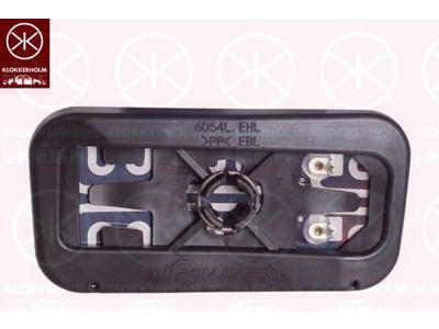 Peililasi, ulkopeili, Oikea, Ala osa, lyhyt peilinvarsi, Lämmitettävä, Kupera