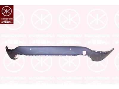 Bumper, Rear, Grained, with hole(s) for park distance control, Lower Section, with mounting parts