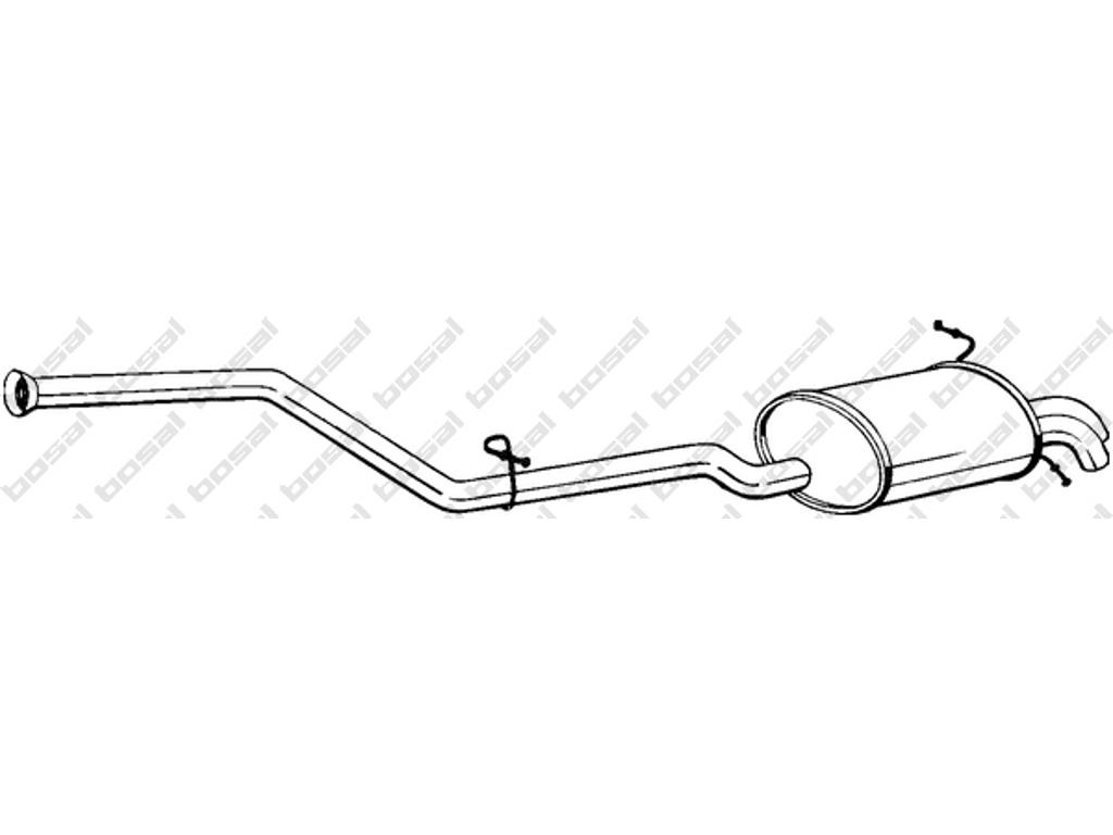 Rear Muffler, See accessories list for additionally required parts:  