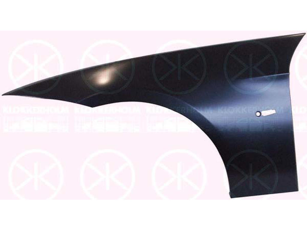 Wing, Left Front, with hole for direction indicator, Zinc-coated